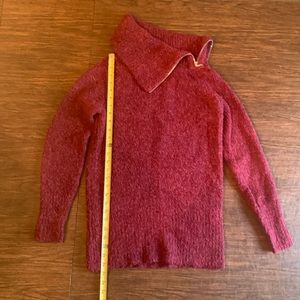 White House Black Market long sweater with zip neck. Size small. Multi color